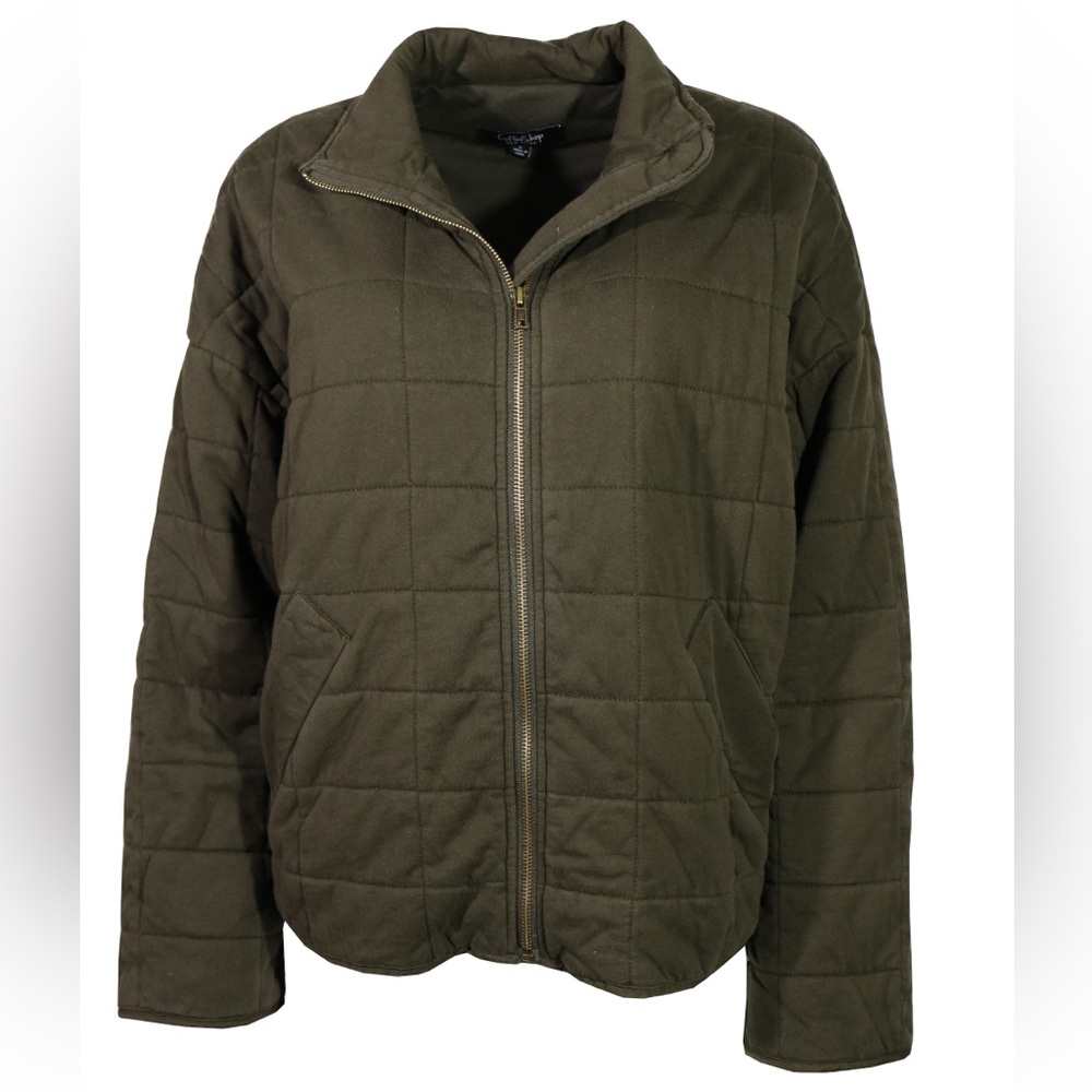 Olive Green Quilted Jacket
